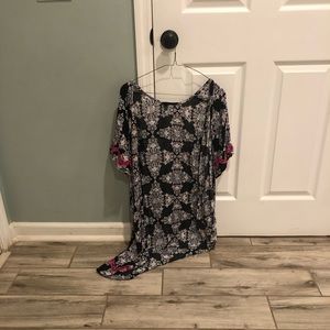 Long floral cardigan